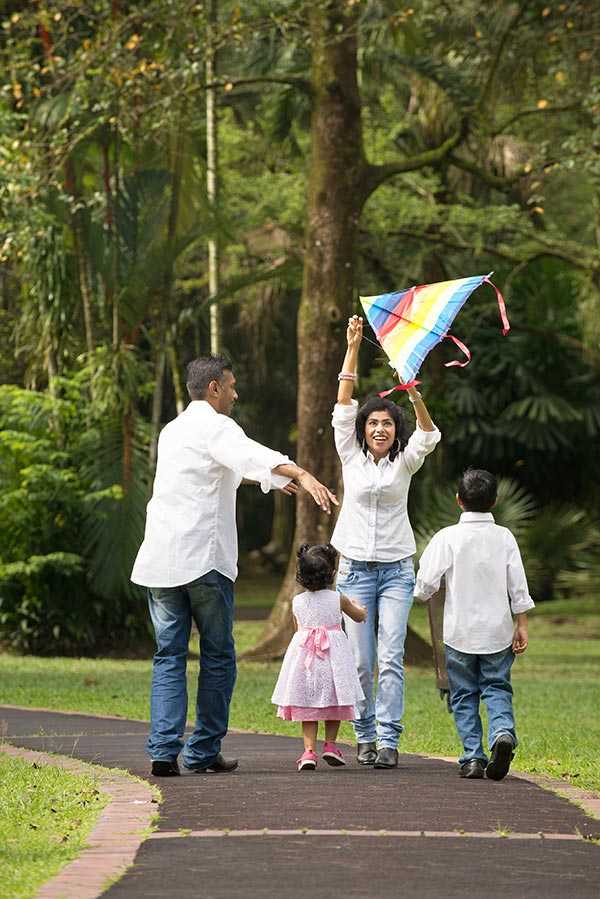 Family With Kite